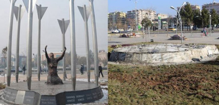 Kayyım belediye Roboski anıtını söktü